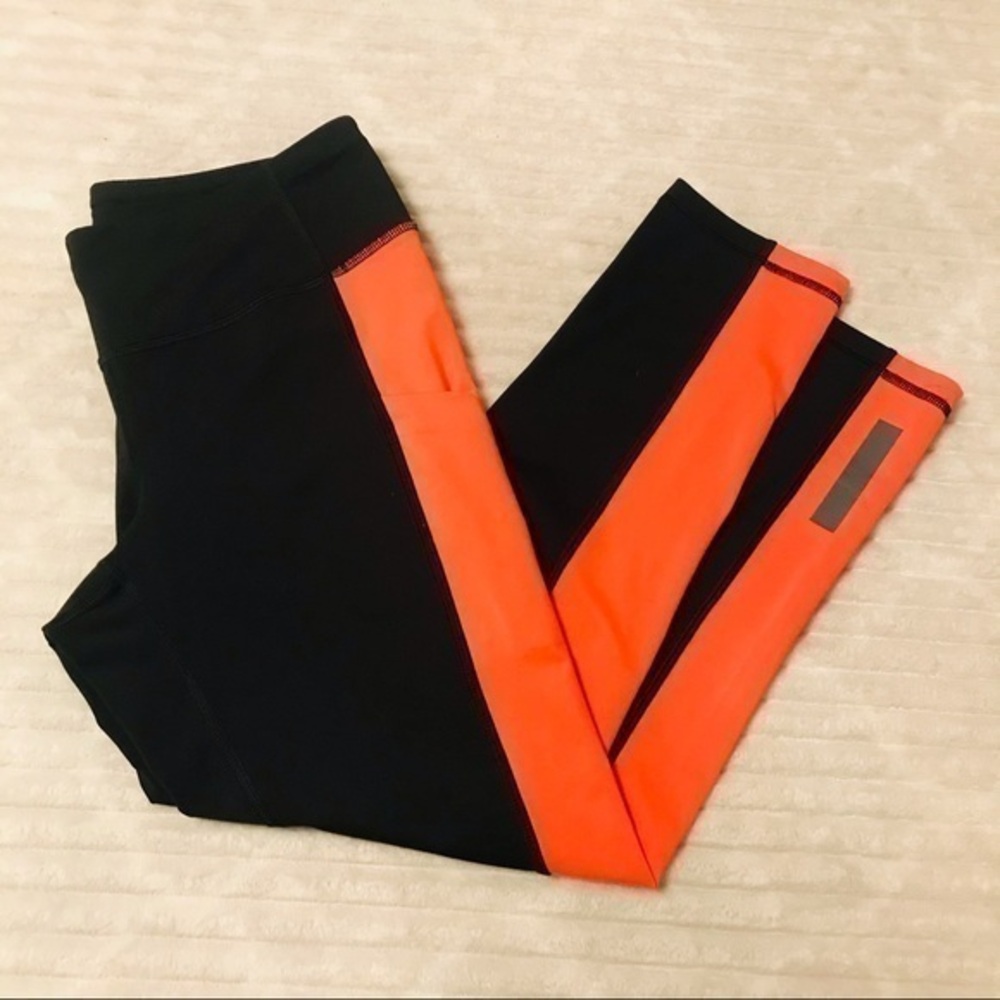 Lucy Activewear Black Coral Compression Tights SM
